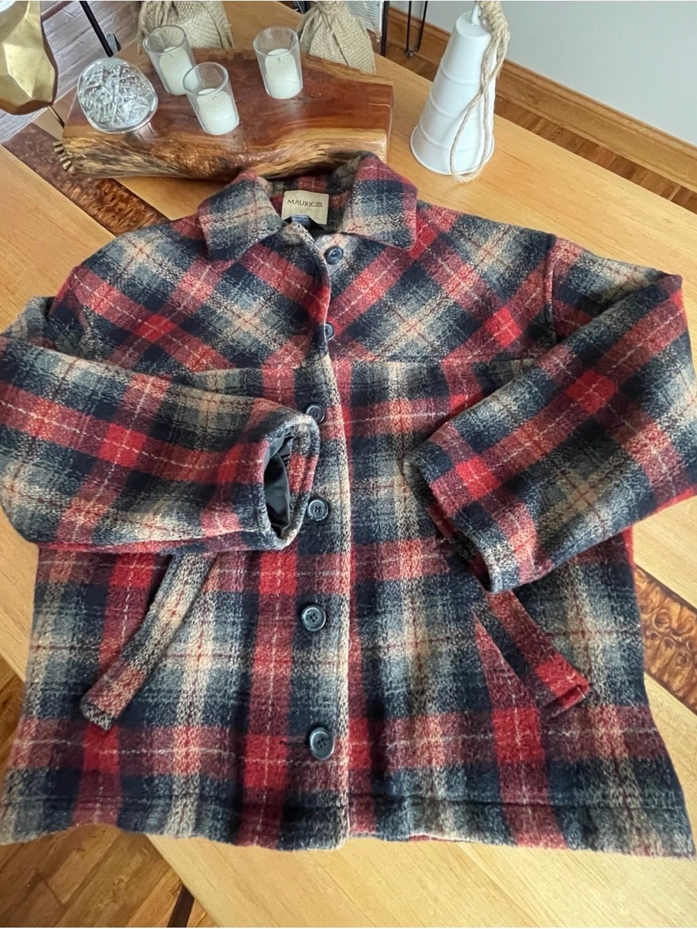 Vintage 90’s Maurice’s wool (30%) blend peacoat style jacket